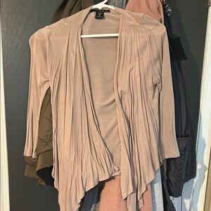 Soft Surroundings Pink Waterfall Cardigan Sweater